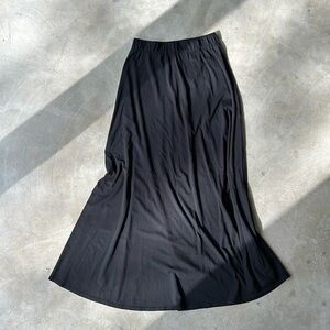 BOBI black cotton maxi skirt